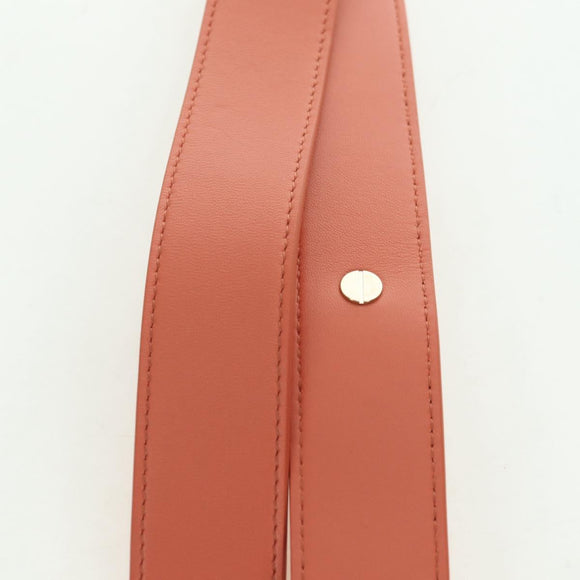 Christian Dior Shoulder Strap Leather 41.7"" Pink Auth 178089M