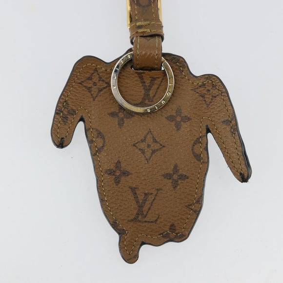 LOUIS VUITTON Catgram Porte Cles Porto Address Charm Schwarz MP2281 Auth 178090A