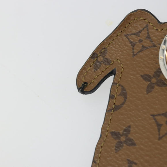 LOUIS VUITTON Catgram Porte Cles Porto Address Charm Schwarz MP2281 Auth 178090A