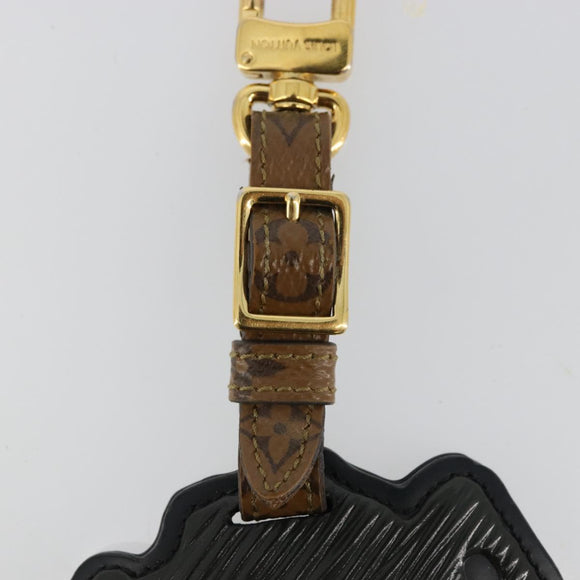 LOUIS VUITTON Catgram Porte Cles Porto Address Charm Black MP2281 Auth 178090A