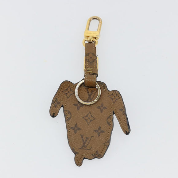 LOUIS VUITTON Catgram Porte Cles Porto Address Charm Schwarz MP2281 Auth 178090A