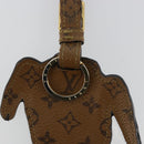 LOUIS VUITTON Catgram Porte Cles Porto Address Charm Schwarz MP2281 Auth 178090A-14