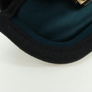 FENDI Picobucket AirPods Case Neck Pouch Bag Satin Black Gold Auth 178091M-15