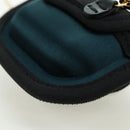 FENDI Picobucket AirPods Case Neck Pouch Bag Satin Black Gold Auth 178091M-18