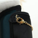 FENDI Picobucket AirPods Case Neck Pouch Bag Satin Black Gold Auth 178091M-9