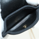 FENDI Picobucket AirPods Case Neck Pouch Bag Satin Black Gold Auth 178091M-11