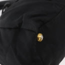 PRADA Handtas Nylon 2-weg Zwart Goud Auth 178100-16