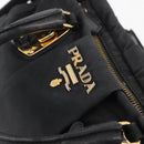 PRADA Handtas Nylon 2-weg Zwart Goud Auth 178100-19