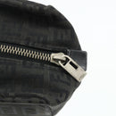 FENDI Zucchino Canvas Hand Bag Black Silver Auth 178108-10