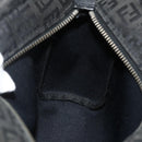 FENDI Zucchino Canvas Hand Bag Black Silver Auth 178108-19