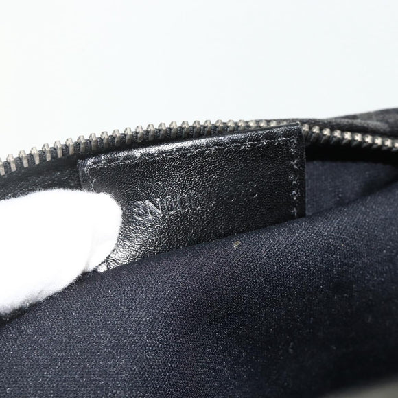 FENDI Zucchino Canvas Hand Bag Black Silver Auth 178108