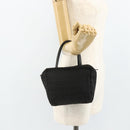 FENDI Zucchino Canvas Hand Bag Black Silver Auth 178108-20