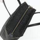FENDI Zucchino Canvas Hand Bag Black Silver Auth 178108-6