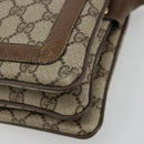 GUCCI GG Supreme Web Sherry Line Bag PVC Beige Gold 14 02 034 Auth 178112-10