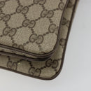 GUCCI GG Supreme Web Sherry Line Bag PVC Beige Gold 14 02 034 Auth 178112-12