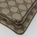 GUCCI GG Supreme Web Sherry Line Bag PVC Beige Gold 14 02 034 Auth 178112-13