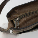 GUCCI GG Supreme Web Sherry Line Bag PVC Beige Gold 14 02 034 Auth 178112-15