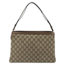GUCCI GG Supreme Web Sherry Line Bag PVC Beige Gold 14 02 034 Auth 178112-3