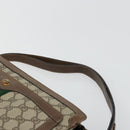 GUCCI GG Supreme Web Sherry Line Bag PVC Beige Gold 14 02 034 Auth 178112-8