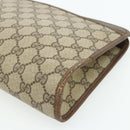 GUCCI GG Supreme Clutch Bag PVC Beige Gold 97 01 037 Auth 178113-10