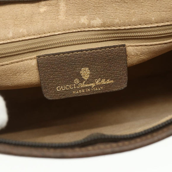 GUCCI GG Supreme Clutch Bag PVC Beige Gold 97 01 037 Auth 178113