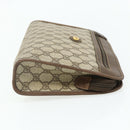 GUCCI GG Supreme Clutch Bag PVC Beige Gold 97 01 037 Auth 178113-5