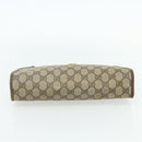 GUCCI GG Supreme Clutch Bag PVC Beige Gold 97 01 037 Auth 178113-7