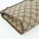 GUCCI GG Supreme Clutch Bag PVC Beige Gold 97 01 037 Auth 178113-9