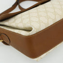 GUCCI GG Supreme Shoulder Bag PVC White Gold 904 02 084 Auth 178115-15