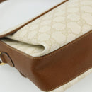 GUCCI GG Supreme Shoulder Bag PVC White Gold 904 02 084 Auth 178115-17