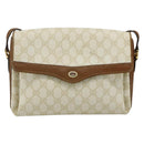 GUCCI GG Supreme Shoulder Bag PVC White Gold 904 02 084 Auth 178115-13