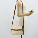 GUCCI GG Supreme Shoulder Bag PVC White Gold 904 02 084 Auth 178115-24