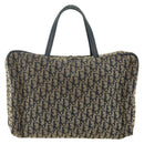 Christian Dior Trotter Canvas Hand Bag Navy Silver Auth 178116-2