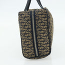 Christian Dior Trotter Canvas Hand Bag Navy Silver Auth 178116-4