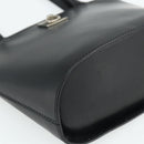 CELINE Hand Bag Leather Black Silver Auth 178117A-14
