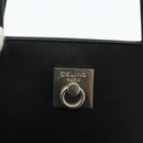 CELINE Hand Bag Leather Black Silver Auth 178117A-17