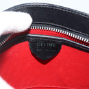CELINE Hand Bag Leather Black Silver Auth 178117A-18