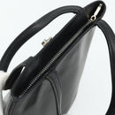CELINE Hand Bag Leather Black Silver Auth 178117A-6