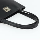 CELINE Hand Bag Leather Black Silver Auth 178117A-7