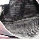 PRADA Shoulder Bag Leather Brown Silver Auth 178118A-11