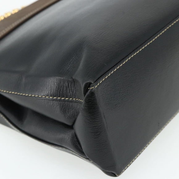 LOEWE Velazquez Handtasche Leder Schwarz Gold Original 178120A