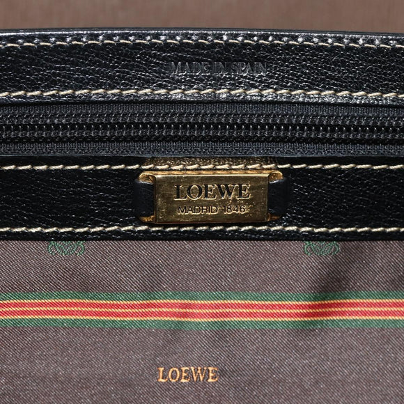 LOEWE Velazquez Handtasche Leder Schwarz Gold Original 178120A