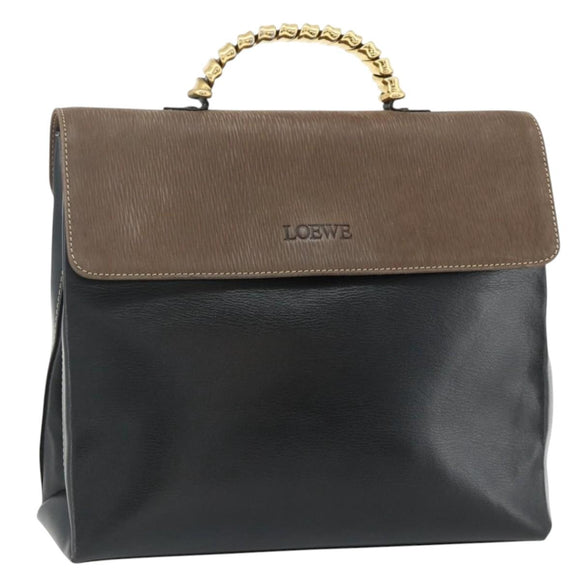 LOEWE Velazquez Handtasche Leder Schwarz Gold Original 178120A