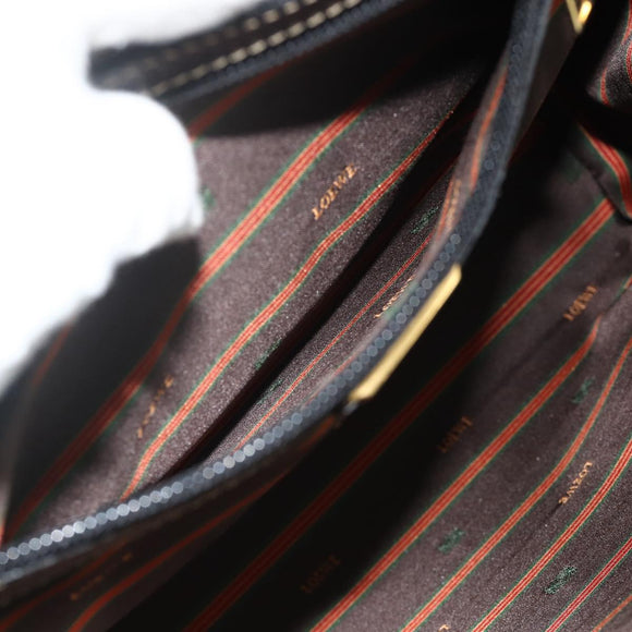 LOEWE Velazquez Handtasche Leder Schwarz Gold Original 178120A