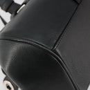 BALLY Hand Bag Leather Black Silver Auth 178121A-14