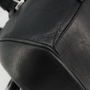 BALLY Hand Bag Leather Black Silver Auth 178121A-16