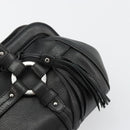 BALLY Hand Bag Leather Black Silver Auth 178121A-17