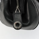 BALLY Hand Bag Leather Black Silver Auth 178121A-10