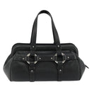 BALLY Hand Bag Leather Black Silver Auth 178121A-2