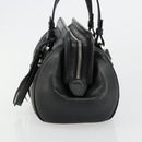 BALLY Hand Bag Leather Black Silver Auth 178121A-4